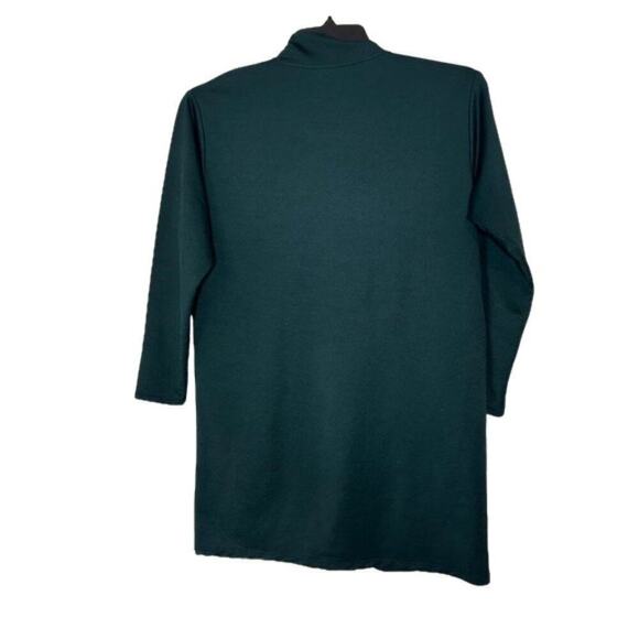 Zara Tunic Long Sleeve Empire Waist Green Floral Embroidered Ribbon Collar Size - Picture 10 of 10